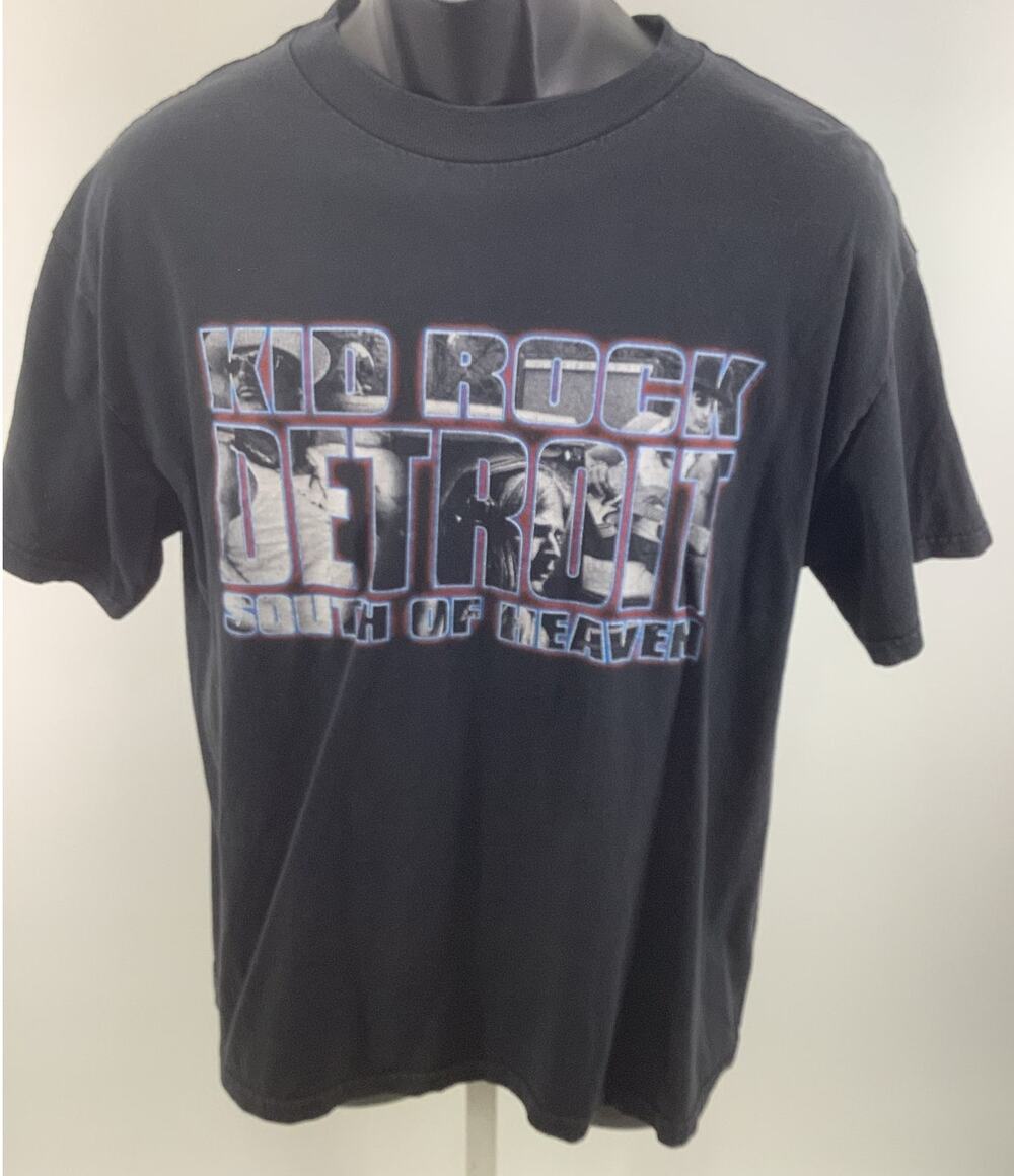 Vintage Kid Rock Detroit Tour Shirt 2002 Concert T Shirt Large Black 20x26